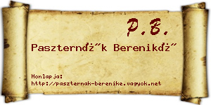 Paszternák Bereniké névjegykártya